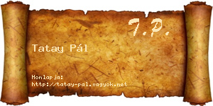Tatay Pál névjegykártya